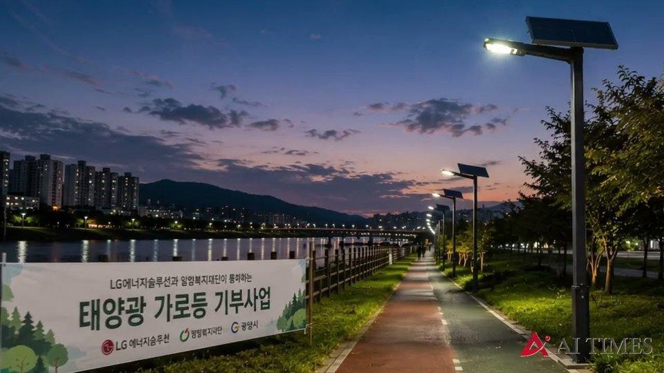 광양시 동천변, 태양광 가로등 50등 설치…4억1000만원 규모 야간 보행 안전